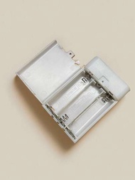 1入組usb母口3節aa電池盒子,白色,可容納4.5-5v Usb Led燈帶、仙女串燈、窗簾燈和其他帶蓋和開關的設備