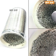 MYDIYSDNBHD - ALUMINIUM DUCTING HOSE RIGID ALUMINIUM FLEXIBLE AIR DUCT OUTLET EXHAUST HOSE FOR HVAC 