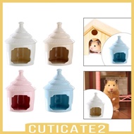 [Cuticate2] Ceramic Hamster Habitat Hideout, Hamster House Pet Sleeping Huts Hamster Habitat for Chinchilla