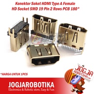 HDMI Type A Female HD Socket SMD 19 Pin 2 Rows PCB Mount 180 Degree