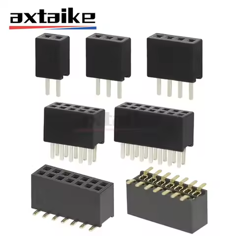 10PCS 1.27mm SMD Female Header PCB Connector 2P 3P 4P 5P 6P 7P 8P 9P 10P 12P 14P 15P 16P 20P 25P 30P