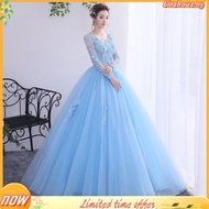 Blue & Salmon Pink Gaun Malam Pengantin Panjang Pakaian Emcee MAXI Dress Long Gala Dinner Dress Brid