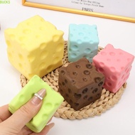 BUCKS Cheese Squeezed Cube, 5/7cm PU Slow rebound Cheese Squishy Toy, Novelty Elastic Realistic Hand