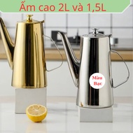 Tall 2L stainless steel kettle for tea, coffee, hot pot - Tall stainless steel water bottle 2L,1.5L