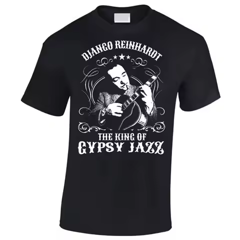 Django Reinhardt Inspired T Shirt Jazz Gypsy Guitar Legend King