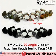 RM 90 Degree Angle Acoustic Electric Guitar Machine Head SET Tuning Peg Tuner 3R3L Kapok Gitar Akustik Elektrik