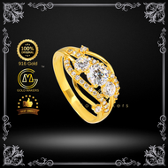 GOLD MAKERS Cincin Emas 916 + Batu Zirconia / 22k Gold Ring + Zirconia Stone (Pre Order)