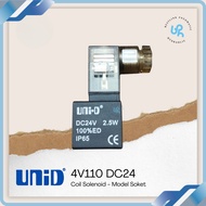 SOLENOID COIL 4V110 UNI-D AC220 DC24/ 4V 110 SOCKET COIL/ UNI-D CABLE/