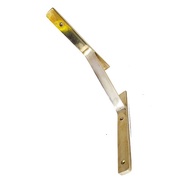 8" Shelf Bracket Truncated Corner BRC8090A Polished Brass/