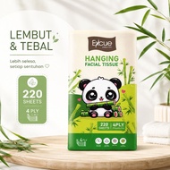 Excue Hanging Facial Tissue 100% Bamboo Pulp (4 Ply , 220 sheets) - 1 pack