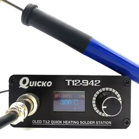 QUICKO MINI T12 STC OLED Digital soldering station 942 electronic soder iron with 9501 handle Weldin