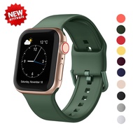 Soft Silicone Sport Strap For iWatch SE2 40mm 44mm Ultra 49mm 41mm 45mm 38mm 42mm Silicone Wristband