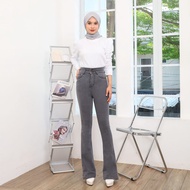 Women's Long Grey Highwaist Cutbray Pants Stretch Jeans Denim DJ Jeans 9919