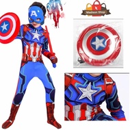 XIEXIENIN Captain America Costume Kids Superhero Costume Halloween Party Costume