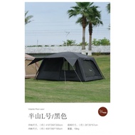 Vidalido Villa Village Tent Poon Saan M & L Size Manual Two Rooms Living Unta Tent Type Black Khemah