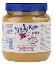 Really Raw Honey 5lbs (2.26KG) USA - Unprocessed creamy honey with bee pollen, propolis, honeycomb -