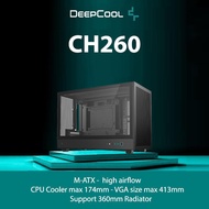 DEEPCOOL CASE CH260 BLACK Matx/CASE COMPUTER/CASE