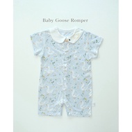 Baby Romper Blue Cute Duck Pattern Goose Soft And Comfortable Fabric Round Neck Detail🪿