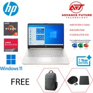 HP 14s-Fq1047AU 14" FHD Pale Gold ( Ryzen 5 5500U, 8GB, 512GB SSD, ATI, W11, HS )