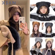 XIANSTORE Wool Hat Cute Ear Protection Ear Cap Warm Autumn Winter Bear Ear Cold Cap