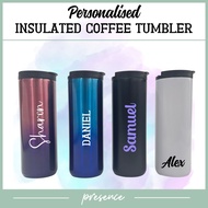 Personalised Insulated Coffee Tumbler 500ml | Customised Thermal Bottle with Name |Corporate Tumbler