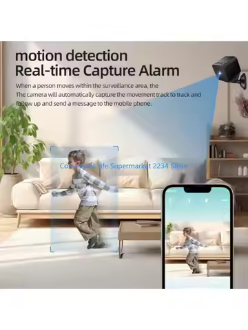 Travel Friendly Mini Camera 1080P Resolution WiFi Supported Indoor/Outdoor Use