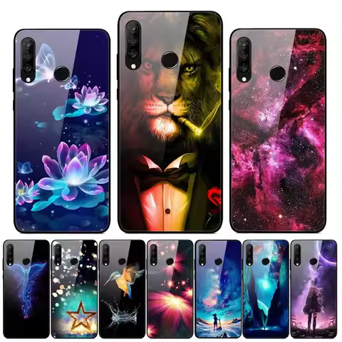 6.15"For Huawei Honor 20S Case Tempered Glass Print Back Cover Hard Case For Huawei Honor 20S MAR-LX