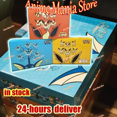 IN STOCK 100% Original PTCG Card Fire Eevee Water Eevee Chinese Ibrahimovic Advanced Gift Box Reib C