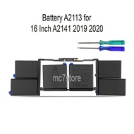 Battery A2113 for  16 Inch A2141 2019 2020