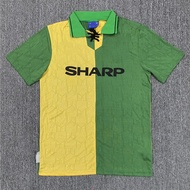 92-93 Manchester United Retro Jersey Away Yellow Green Fan Edition Club Team Football Soccer Suit Me
