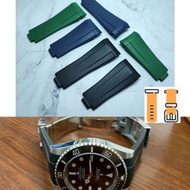 20mm錶帶 水鬼  雙凸 微調 專用型 膠帶.  (3 size S M L) 116610  合用: Rolex膠錶帶 Rolex submariner Rubber B 代用膠帶