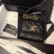 Chanel 香奈Trendy CC mini 黑玫瑰金扣 31開 閒置帶膜