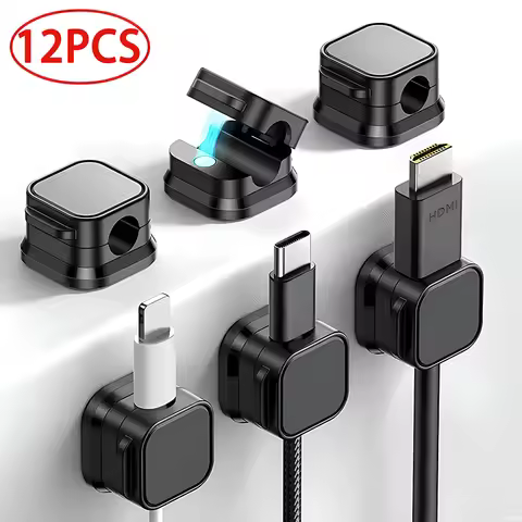 Magnetic Cable Clip Set Magnetic Cable Clips Cable Organiser Adjustable Cord Holder Under Desk Cable