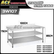 [ Stainless Steel Working Table ] 3-6 Feet 3 Tier Oven Table Fully Stainless