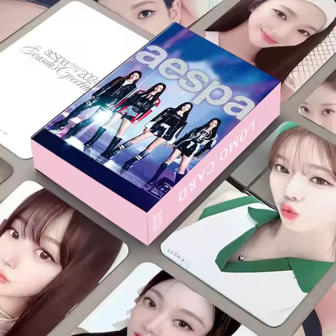 55Pcs Box Pack HD Print Lomo Cards, Girl Group Members Winter Ningning Karina Collectible Mini Postc
