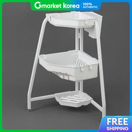 3-Tier Corner Dish Drying Rack with Drainage Household Goods