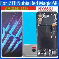 6.67" Original AMOLED For ZTE Nubia Red Magic 6R LCD Display Touch Screen Digitizer Assembly Replace