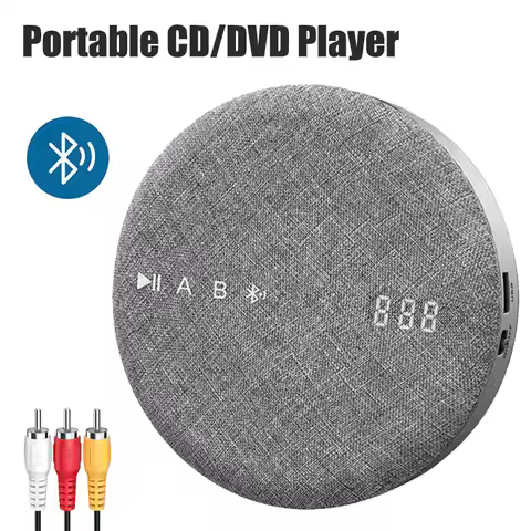 Portable CD Players Multi-functional Rechargeable DVD/VCD Player Walkman with Speaker Bluetooth USB 