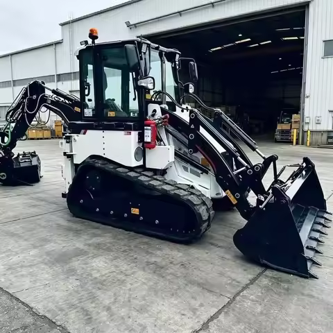 Customized New Mini Rubber Crawler Skid Steer Backhoe Loader Compact Construction Equipment
