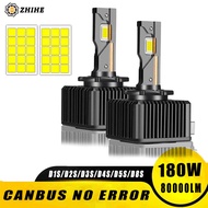 D1S Led Headlight D3S Canbus Bulbs CSP D4S D2S D8S Led 80000LM 180W Super Bright D1R D4R D2R D3R D S