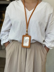 【手作革物】高質感掛頸皮革掛繩(駝/不含證件套)