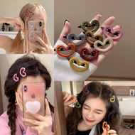 Fashion Women Hair Clips Jewelry Heart Morandi Duck Mouth Clip