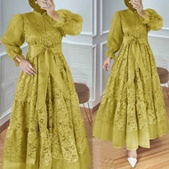 MODERN FASHION TERBARU GAMIS BRUKAT BUSUI / GAMIS MUSLIM MUSLIMAH GAMIS MODEL ORGANZA /GAMIS FUL BRU