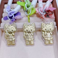 Full gold 999 gold Lingna Bell mobile phone chain key chain bag pendant birthday gift for girlfriend