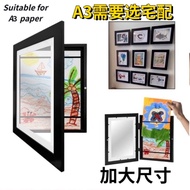 Delivery A3A4 Complete Colors 2023 New Style Children's Art Photo Frame Kids Art Frames Wooden Creat