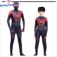 Spiderman Costume for Kids and Adults Miles Morales Superhero Super man Black