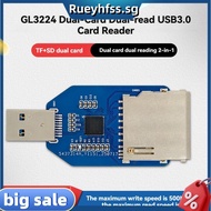 Mini USB3.0 Reader Module SD+ TF Card Slot 2-In-1 Dual Card Support Reading On-Board GL3224 Chip