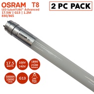 2 PC Pack | OSRAM SubstiTUBE Advanced T8 - 4 Ft Led Tube| 17.5W | G13 | 100-240V | WARMWHITE/DAYLIGH