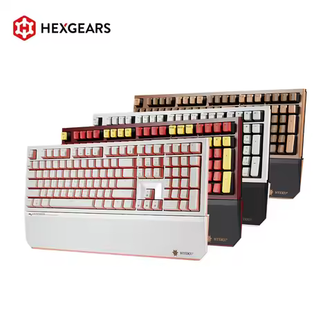 HEXGEARS X5 Mechanical Keyboard 104 key PBT Gasket Muffler Structure Wireless Gaming Keyboard With H