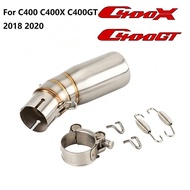 Factory Price Motorcycle Exhaust Middle Link Connectore Pipe Stainless Steel For C400 C400X C400GT 2